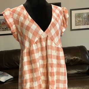 NWT Pink and White Checkered Dress